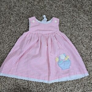 GOOD‎ LAD Baby DRESS size 12 Months PINK WHITE Gingham